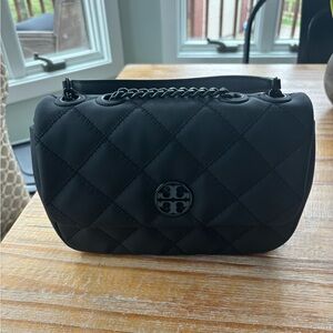 Tory Burch Matte Black Quilted Women's Bag